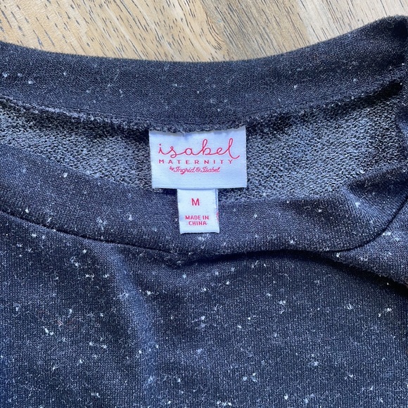 Ingrid & Isabel maternity cold shoulder ruffle sweatshirt size medium - Picture 2 of 2